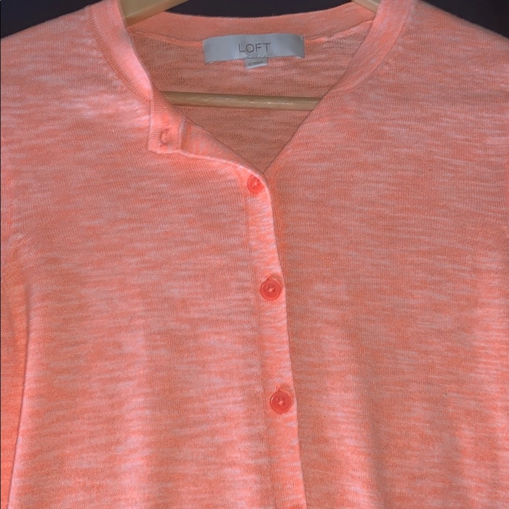Salmon button up sweater